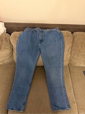 George Women's Straight-Leg Denim Jeans in Blue